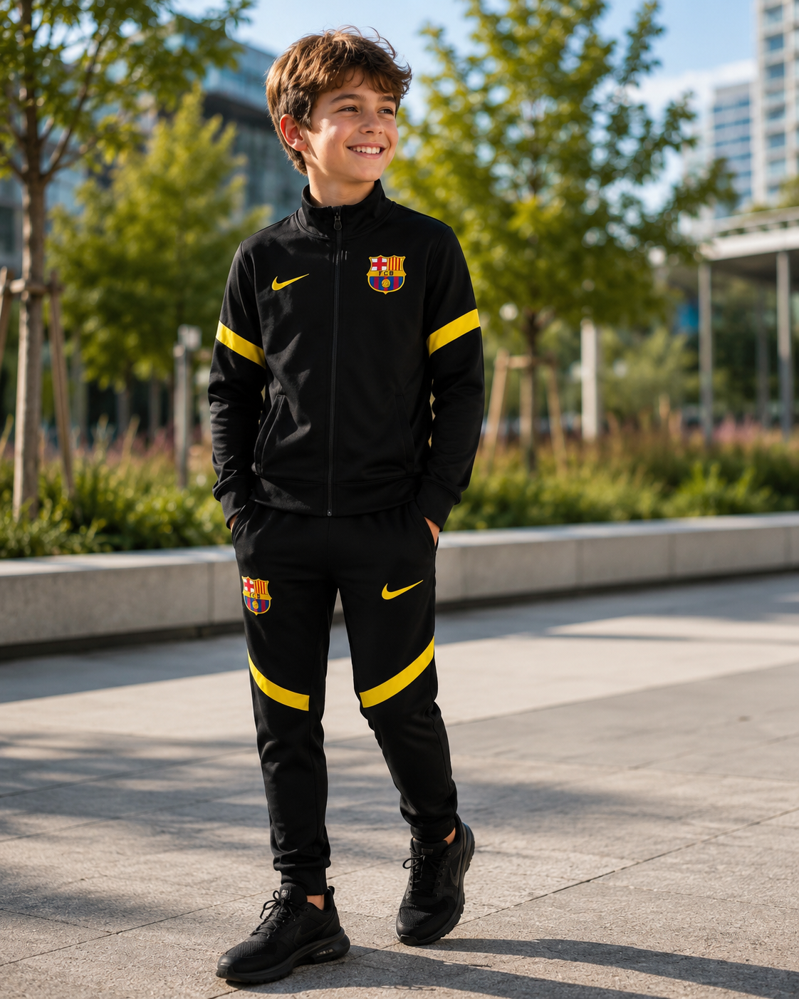 DEČIJA TRENERKA BARSELONA – BLACK-YELLOW ⚫🟡⚽