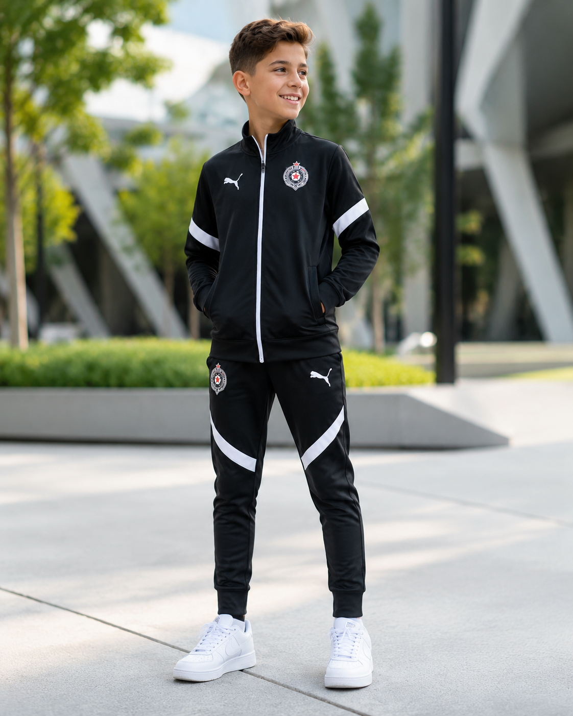 DEČIJA TRENERKA PARTIZAN – BLACK x ⚫⚪⚽
