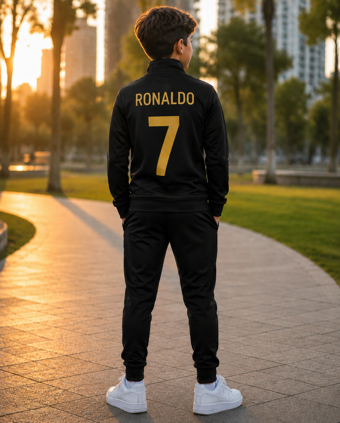 DEČIJA TRENERKA EN-NASR, RONALDO – BLACK ⚫🟡⚽