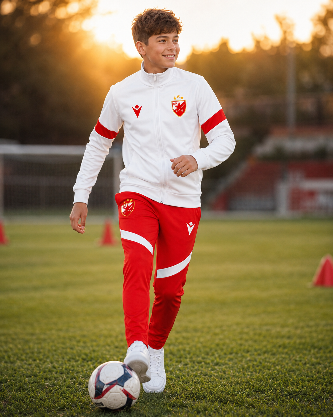 DEČIJA TRENERKA CRVENA ZVEZDA – RED-WHITE 🔴⚪⚽