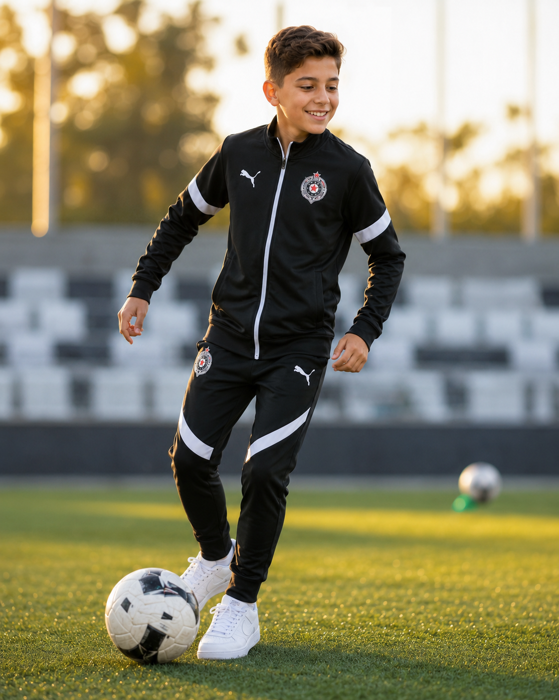 DEČIJA TRENERKA PARTIZAN – BLACK x ⚫⚪⚽
