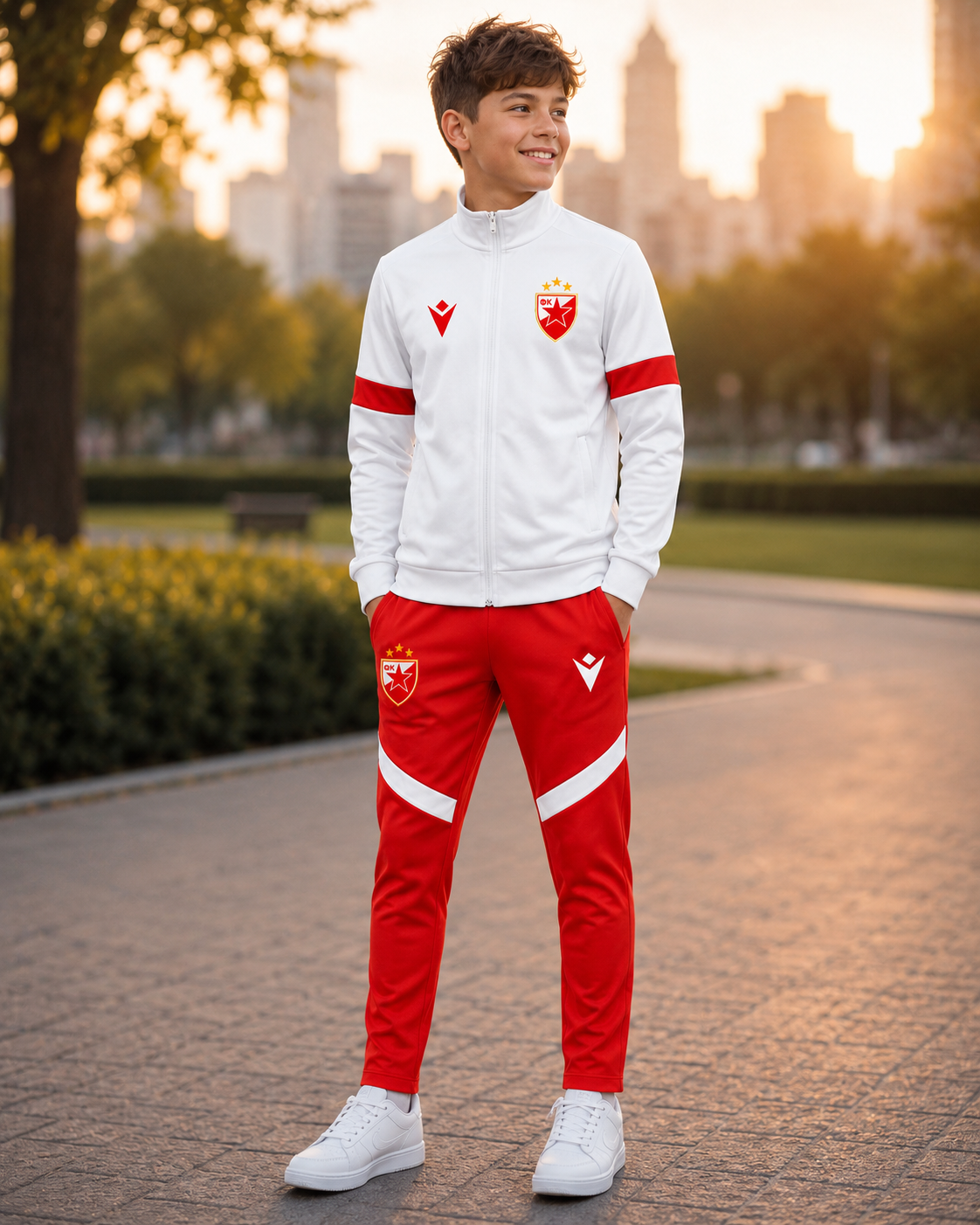 DEČIJA TRENERKA CRVENA ZVEZDA – RED-WHITE 🔴⚪⚽